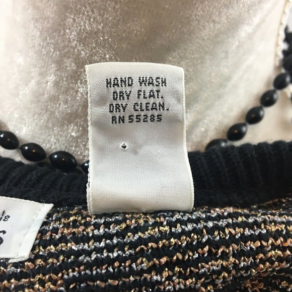 Campagnie Internationale Express Vintage Metallic Crewneck Pullover Sweater XS/0 - Picture 6 of 6